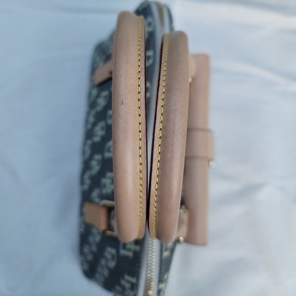 Vintage DOONEY & BOURKE Signature Canvas Domed Tan Top Handle Satchel - Picture 6 of 10